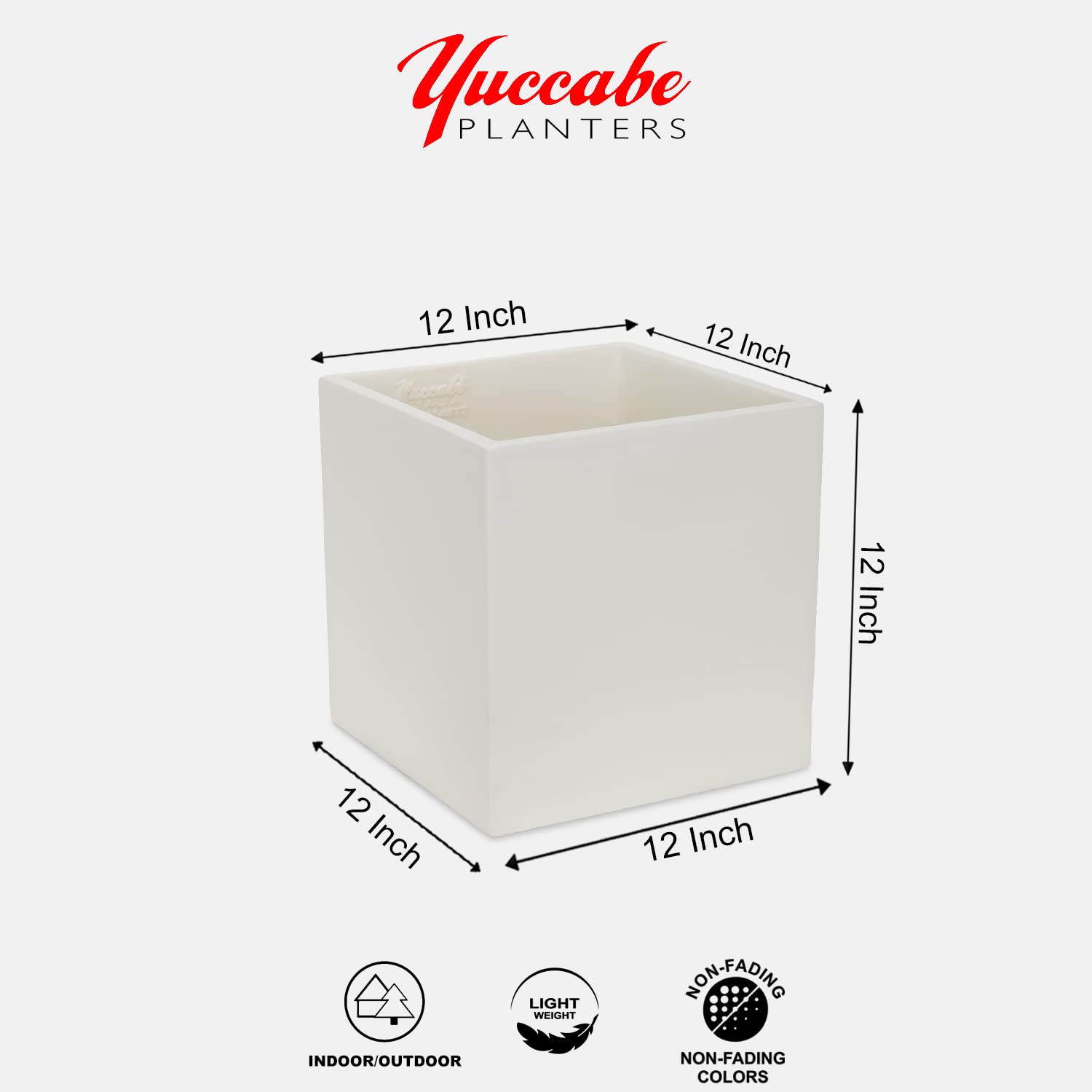 yuccabe italia cube 12 inches planters
