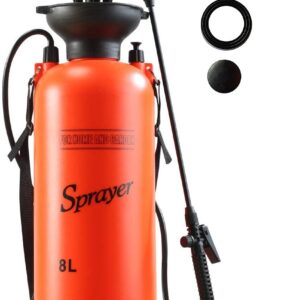 kesri 8 l manual sprayer/garden pressure sprayer with adjustable nozzle for mist and continuous spray (red)