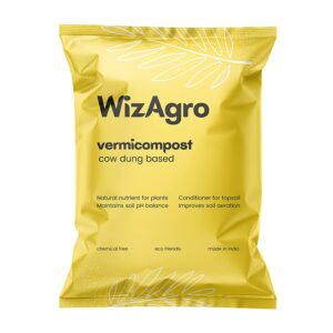 wizagro vermicompost (4.5 kg) (cow dung based only) fertiliser manure for all plants