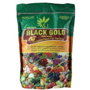 kraft seeds vermicompost for all kinds of plants 1kg black gold complete food for the soil enriched with cow urine, organic