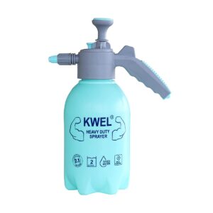 kwel 1 pc heavy duty garden pump pressure sprayer, lawn sprinkler, water mister, spray bottle for herbicides, pesticides, fertilizers, plants flowers (2 l capacity), compressor, blue