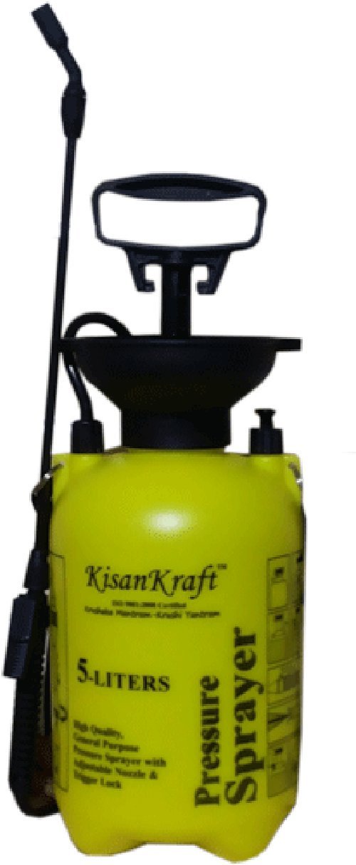 kisan kraft kk ps5000 5 litre plastic manual sprayer (colour may vary), hand powered