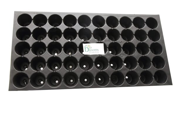 bio blooms agro india private limited plastic seed germination tray 50 holes (black) set of 10