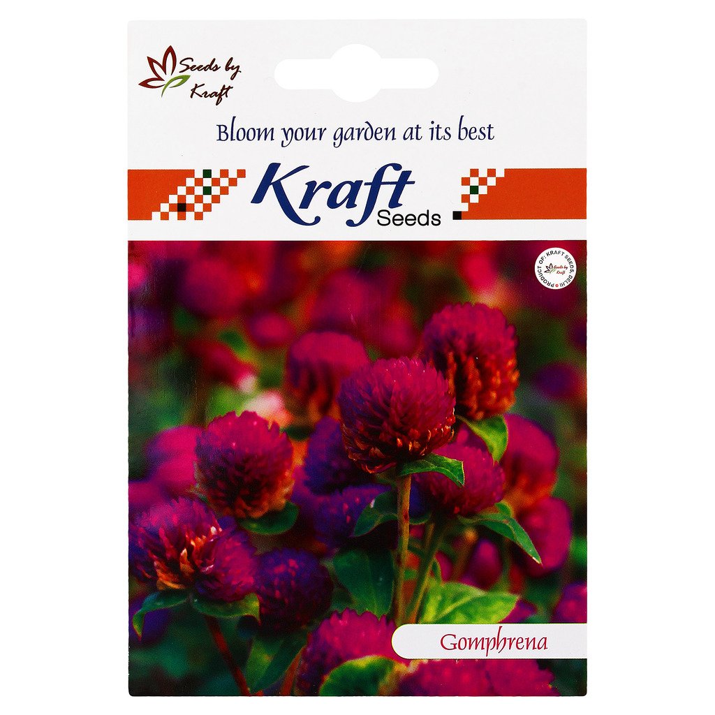 kraft seeds gomphrena globose mix 3 in 1 flower seed combo (pack of 3)