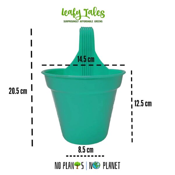 leafy tales plastic small hook hanging pot, multicolor 20.5 x 14.5 x 8.5 cm, 5 pieces (small hook 5)