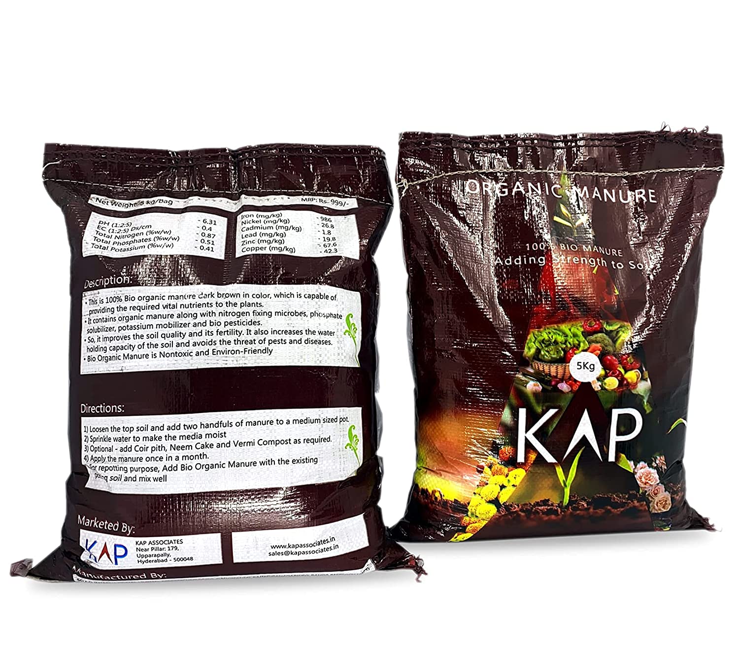 kap organic bio manure for home and kitchen garden plants 5 kg