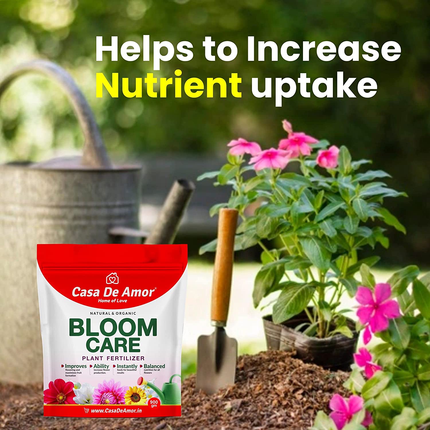 casa de amor bloom care organic essential fertilizer 900 gm